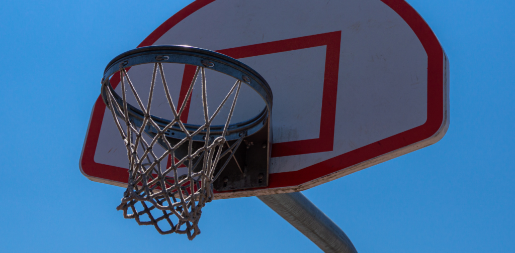 Playing basketball at night